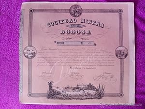 ACCION MINERA DE 1850 DE ISONA-CONQUES-COLL MARGO (LERIDA)